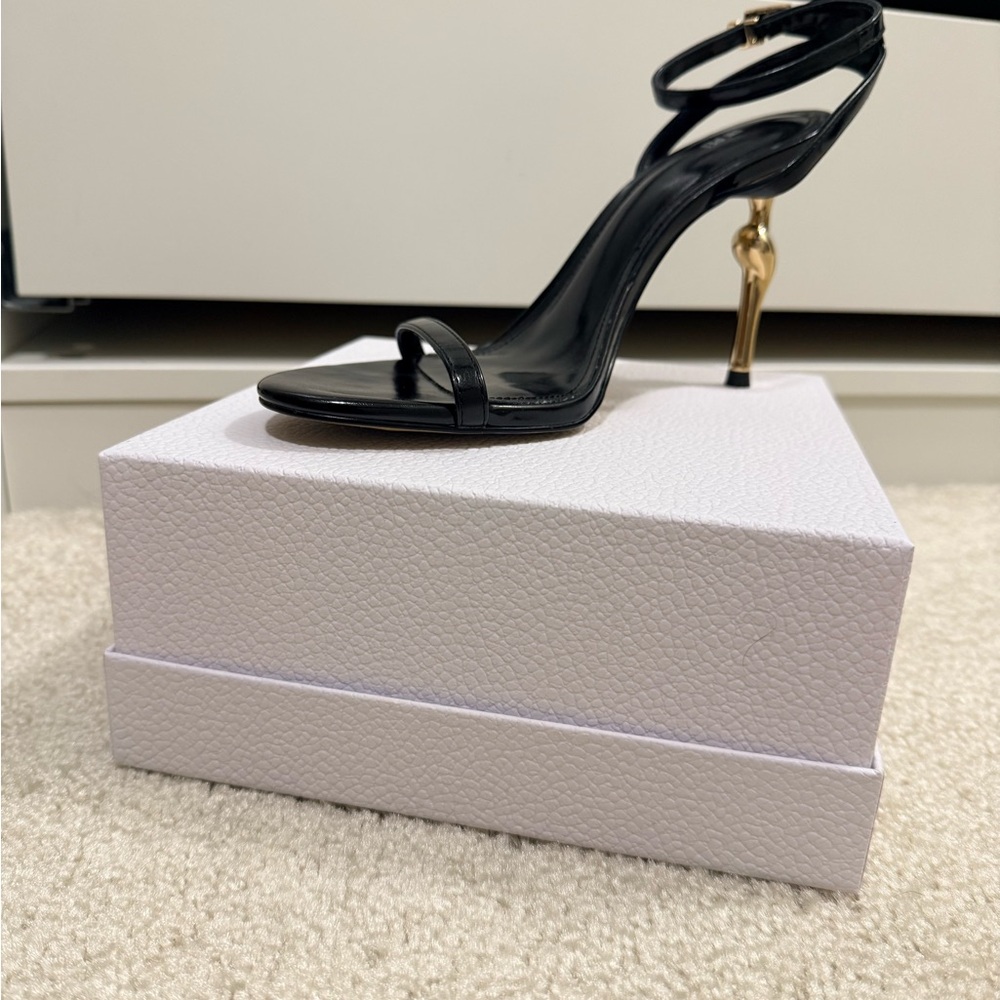 JW PEI Black and Gold Heels